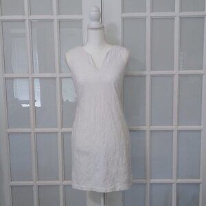 NEW Banana Republic Factory White Eyelet Cotton Sleeveless Sheath Dress